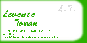 levente toman business card
